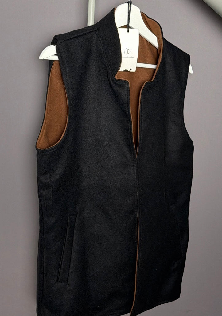 Reversible Vest - Brown / Black