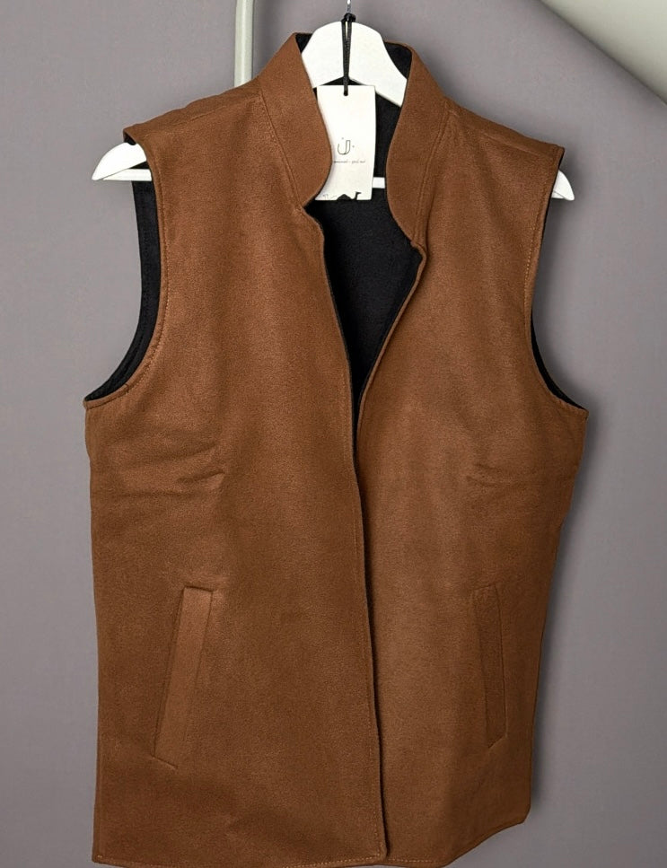 Reversible Vest - Brown / Black