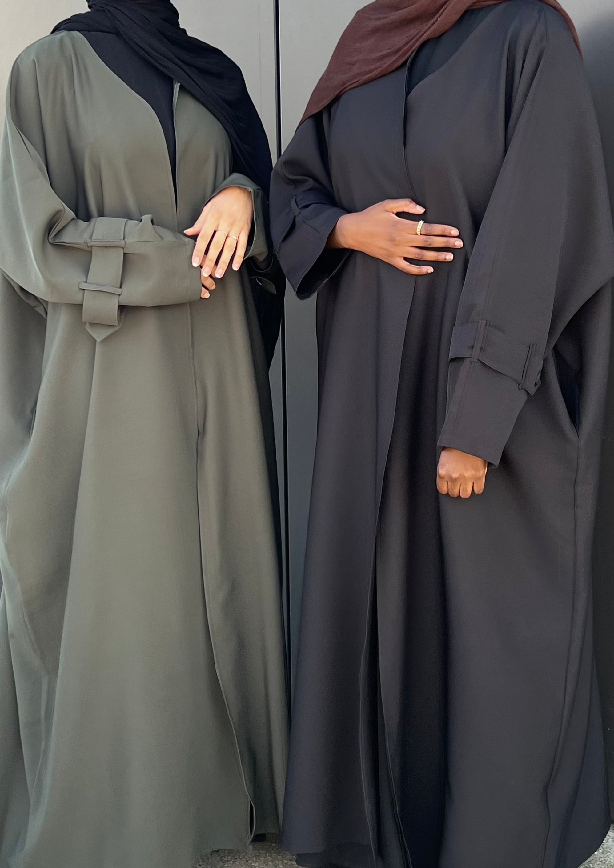 Trench Bisht Abaya - Khaki