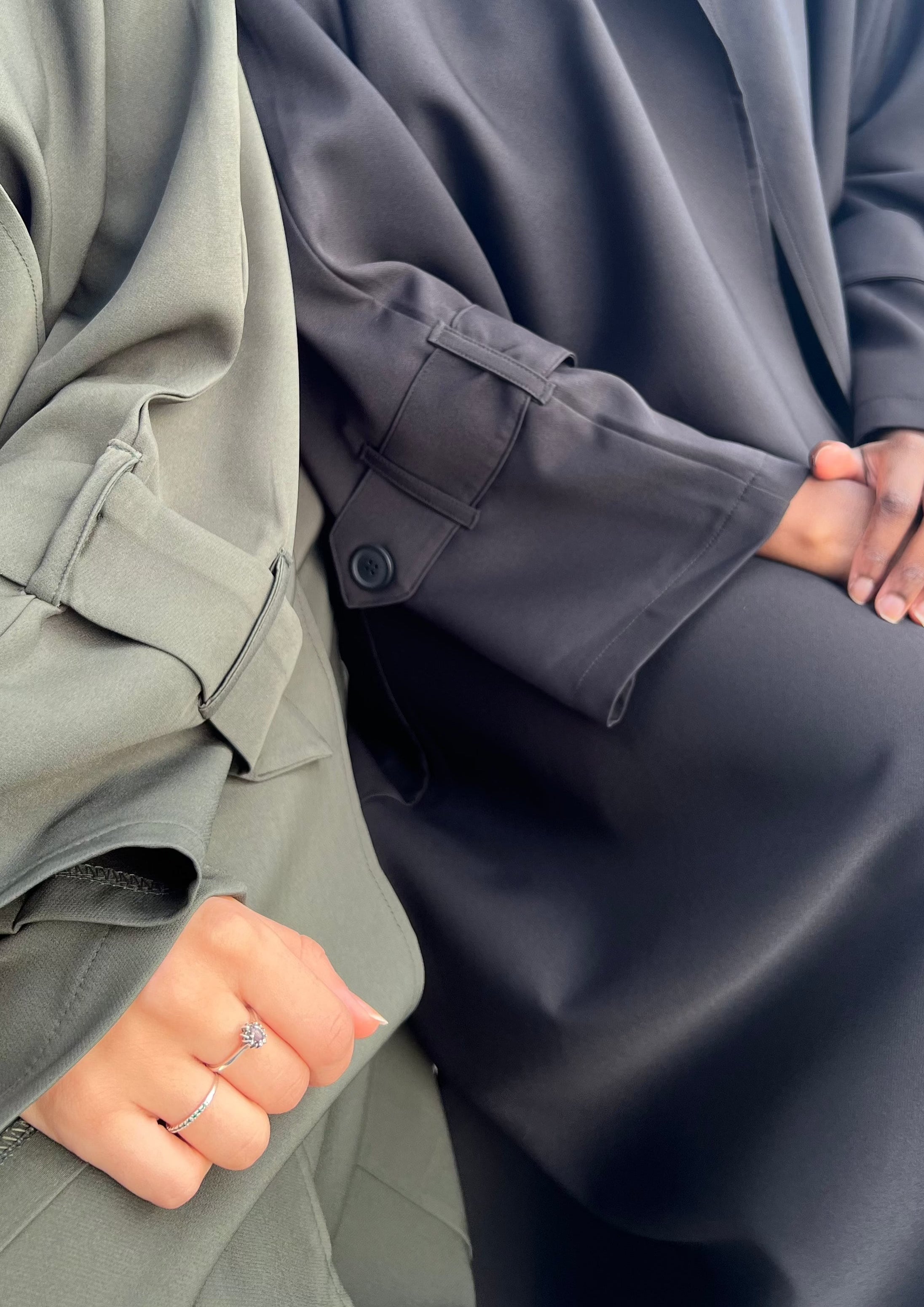 Trench Bisht Abaya - Khaki